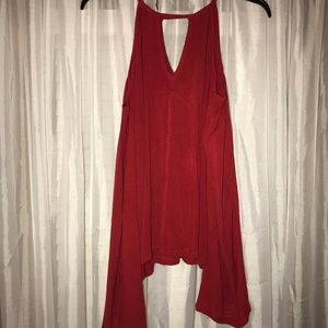 Red Cold Shoulder Blouse • XL • Mossimo